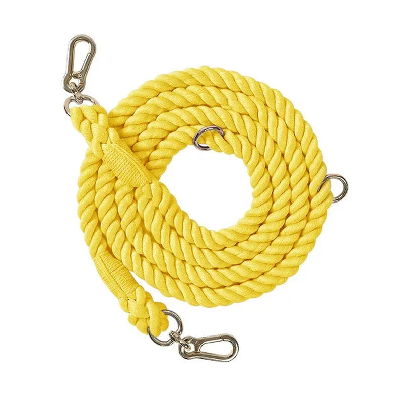 Dog Leash Handmade Braided Rope 250Cm Strong Cotton Rope Dog Leashes Heavy Duty Leash for Small Medium Large Dog Walks Training