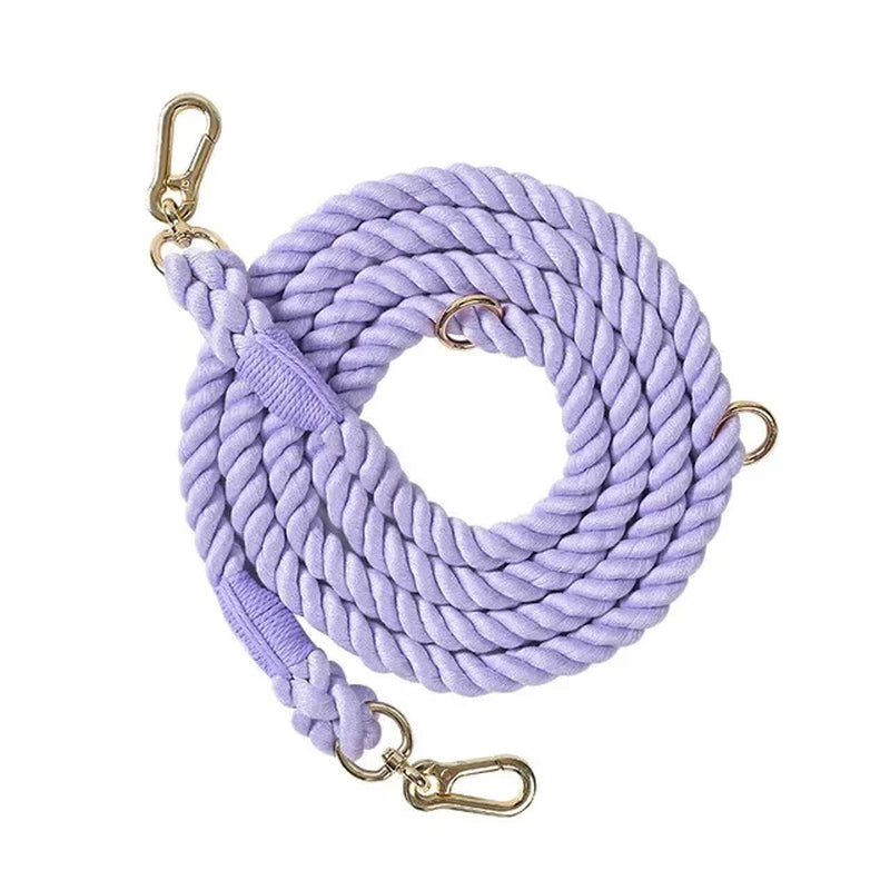 Dog Leash Handmade Braided Rope 250Cm Strong Cotton Rope Dog Leashes Heavy Duty Leash for Small Medium Large Dog Walks Training